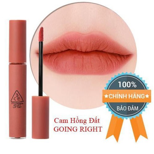 Son Kem Lì 3CE Velvet Lip Tint #GOING RIGHT - Cam Hồng Đất Số 4 - 100% Chính Hãng