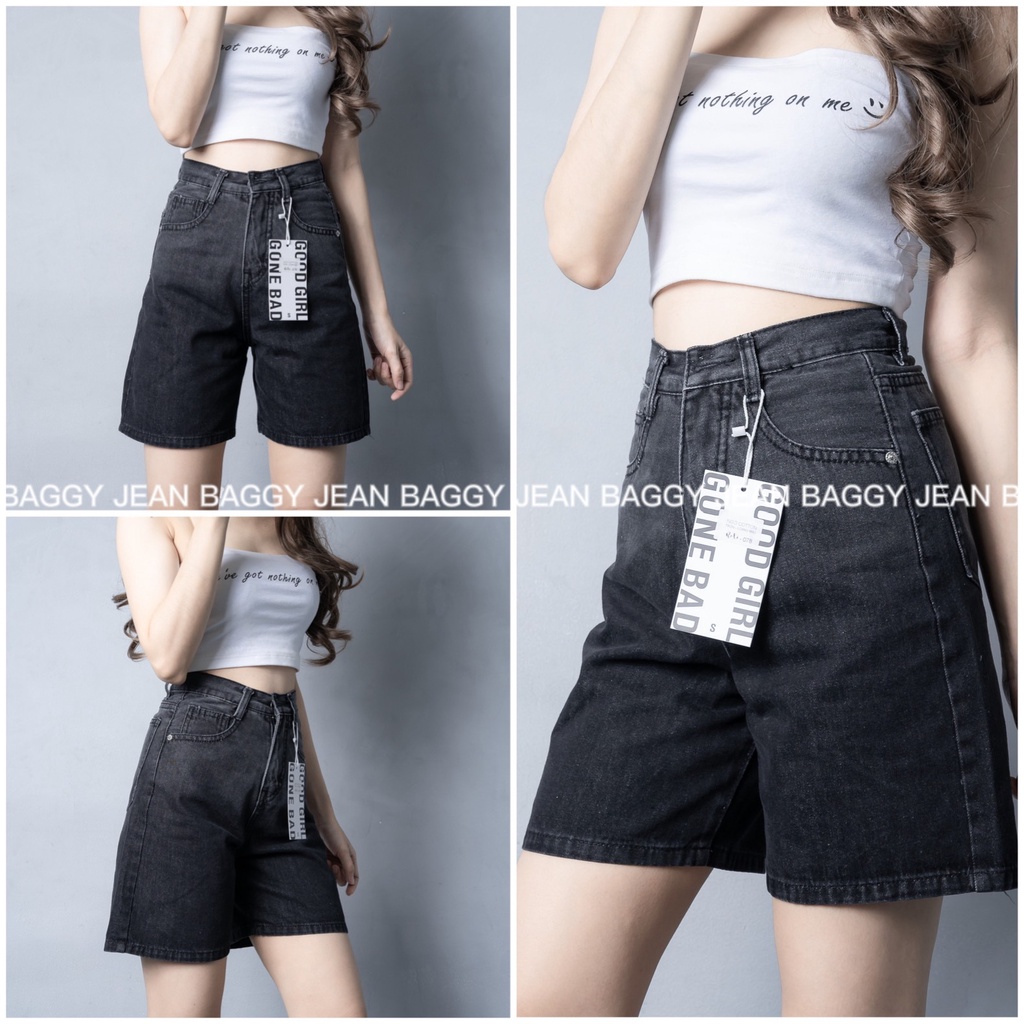 Quần Jean Nữ Ngố Lửng Lưng Cao Loang Màu Kiểu Hàn Quốc Phom Nhỏ