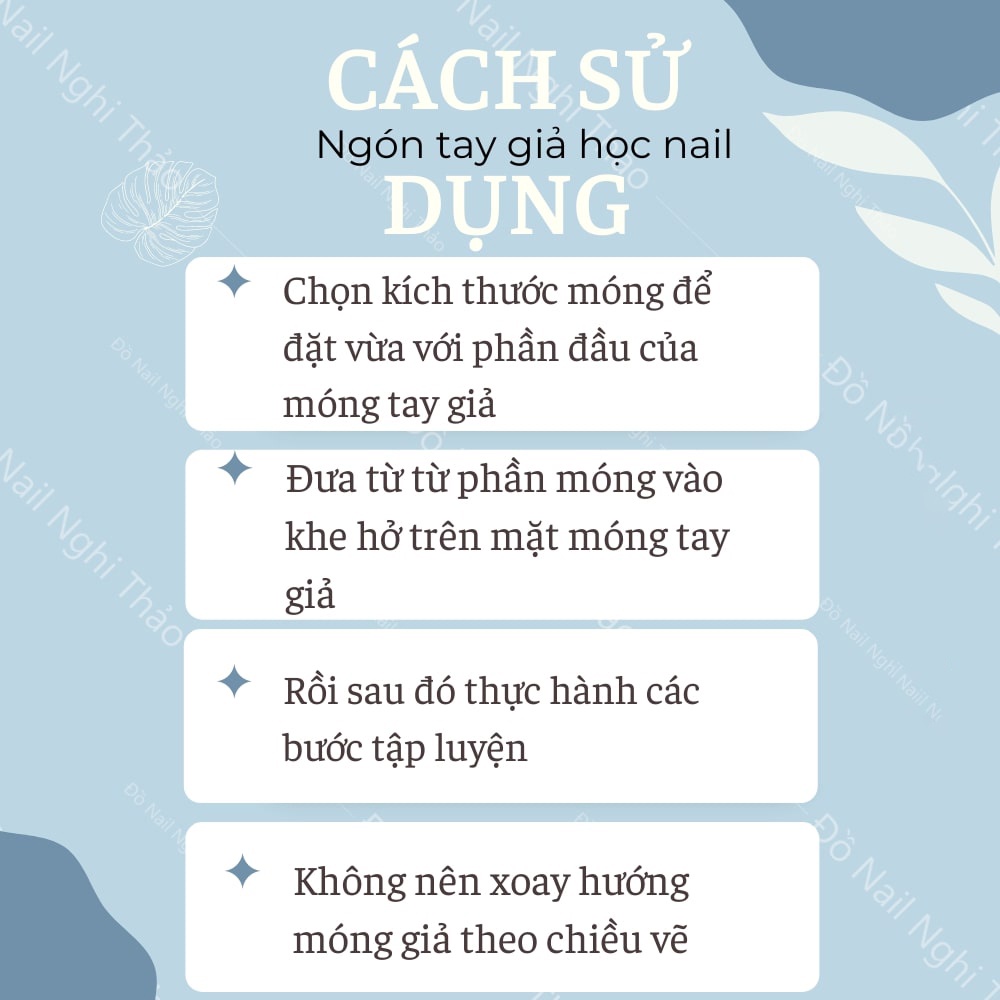 Ngón tay giả học nail