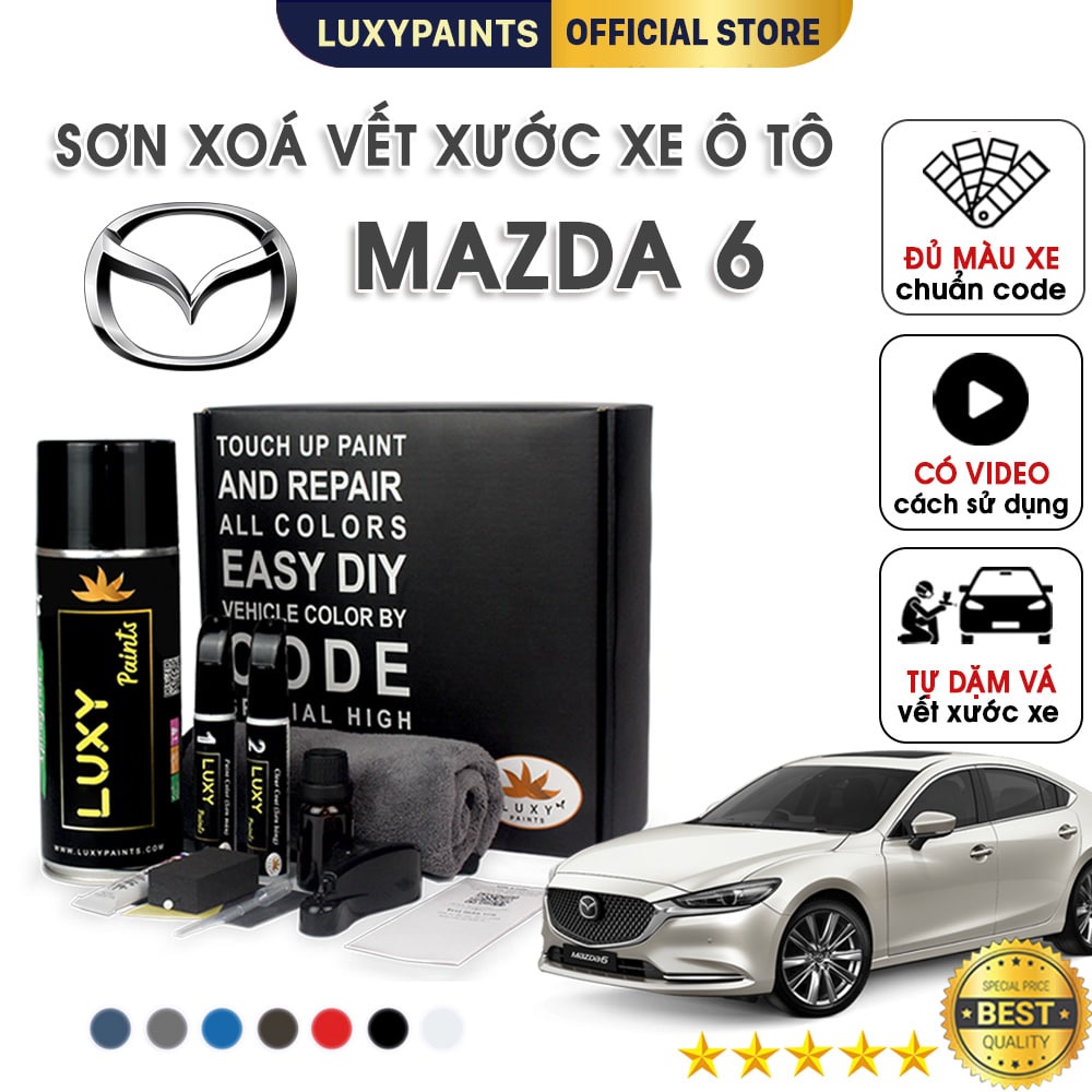 Sơn xóa vết xước xe ô tô Mazda 6 LUXYPAINTS, màu chuẩn theo Code dễ sử dụng độ bền cao - LP01MASA