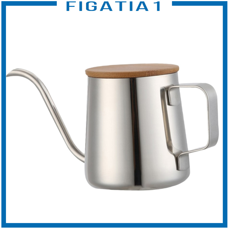 [FIGATIA1]Gooseneck Hand Drip Coffee Pot Stainless Steel Pour Over Tea Kettle 250ml