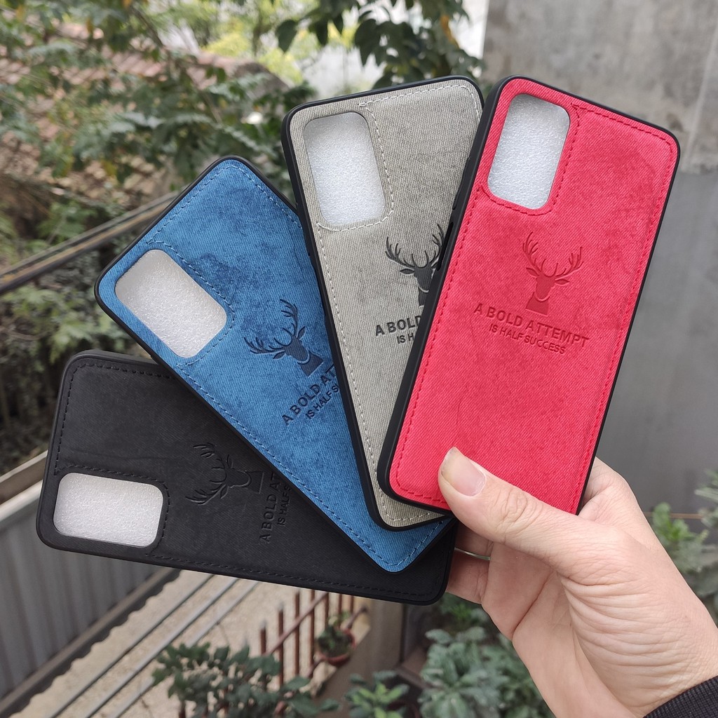 Ốp lưng giả vải bò Xiaomi Poco M3 / Redmi Note 9 4G/Redmi 9T họa tiết hươu