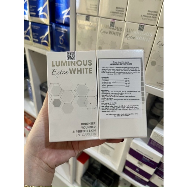 [Chính hãng] Luminous Extra White - Viên uống trắng da, chống nắng, mờ nám, tàn nhang, thâm mụn, hạn chế lão hoá