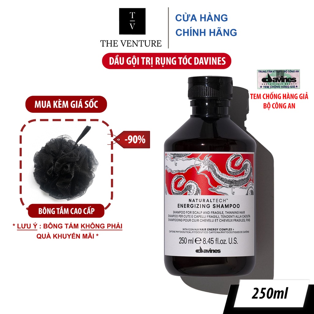 Dầu Gội Chống Rụng Tóc Davines Naturaltech Energizing Shampoo Chính Hãng 250ml