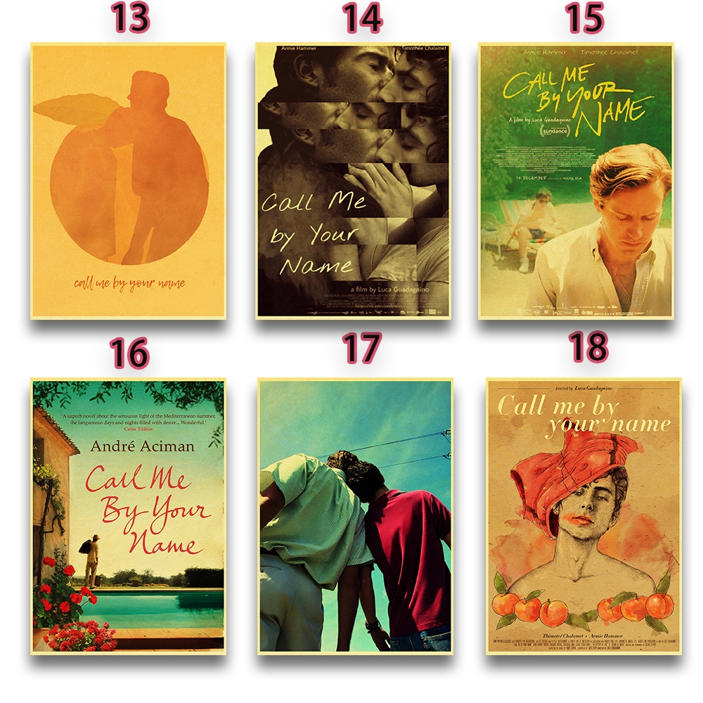 Poster Treo Tường Trang Trí In Hình Phim call me by your name Phong Cách vintage