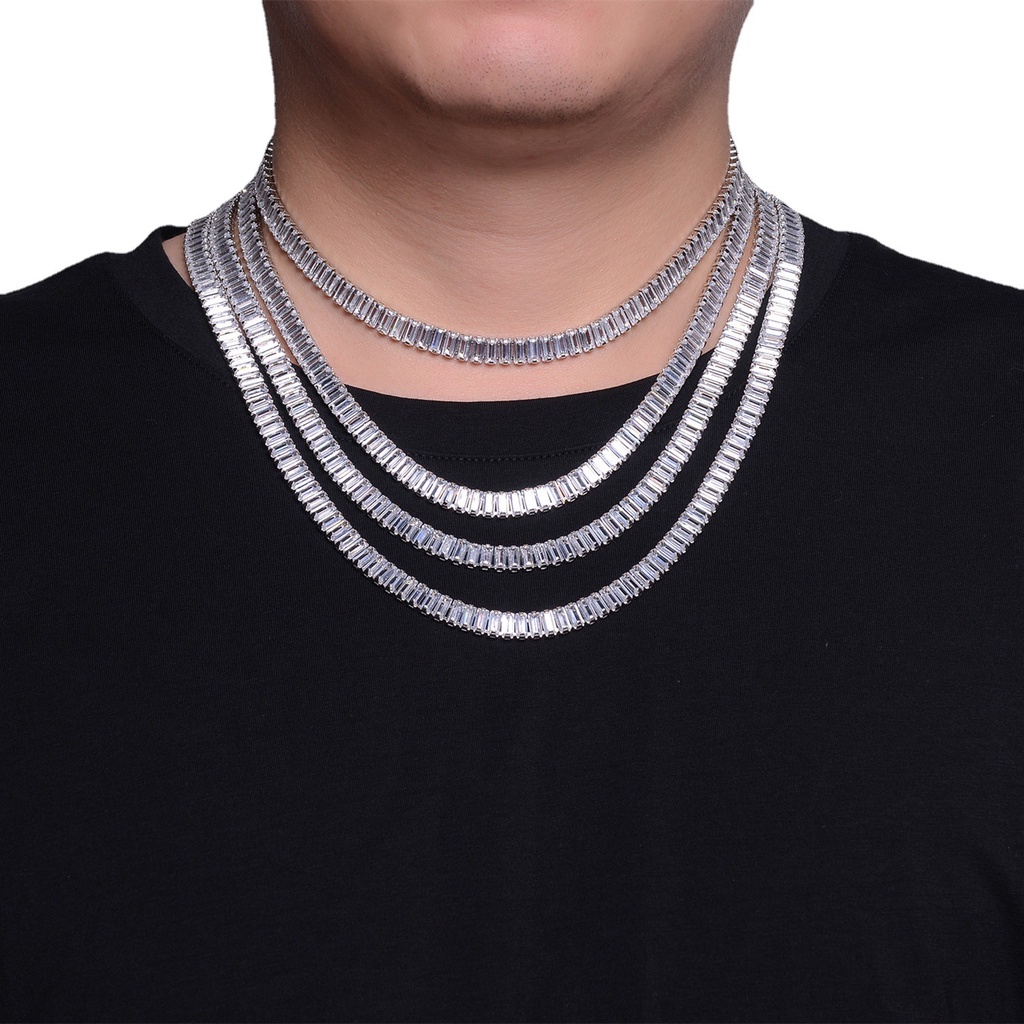 Dây Chuyền Đính Kim Cương Toàn Bộ Phong Cách Hip Hop Âu Mỹ Cho Nam