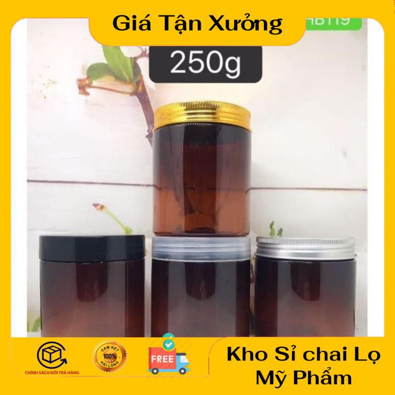 Hủ Đựng Kem ❤ TRÙM SỈ ❤ Hũ nhựa pet 250g đựng mỹ phẩm, thực phẩm, đồ khô, ngũ cốc