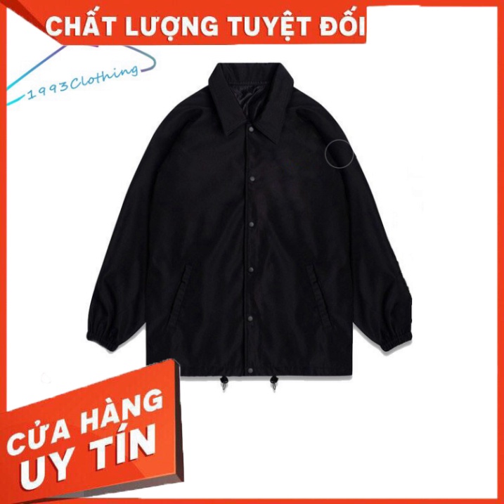 ÁO KHOÁC DÙ TRƠN NÚT BẤM/ÁO JACKET TRƠN ĐEN VẢI KAKI CAO CẤP,👚FREESHIP👚, NAM NỮ LOCALBRAND HÀNG VNXK 2 LỚP,1993CLOTHIN