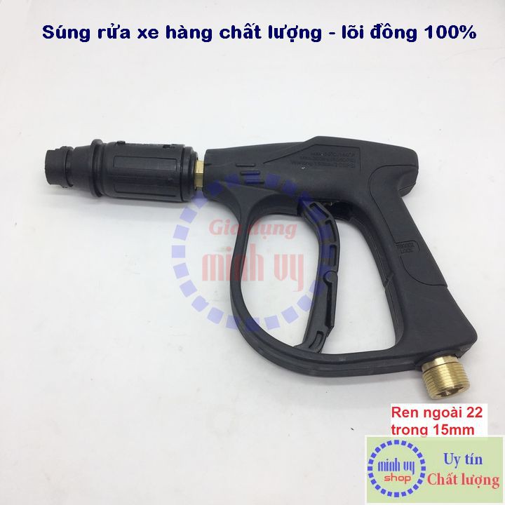 Sung Xịt Rửa xe đầu béc mỏ vịt- chuôi ren 14mm / ren22mm - lõi đồng 100% -SGnganMV