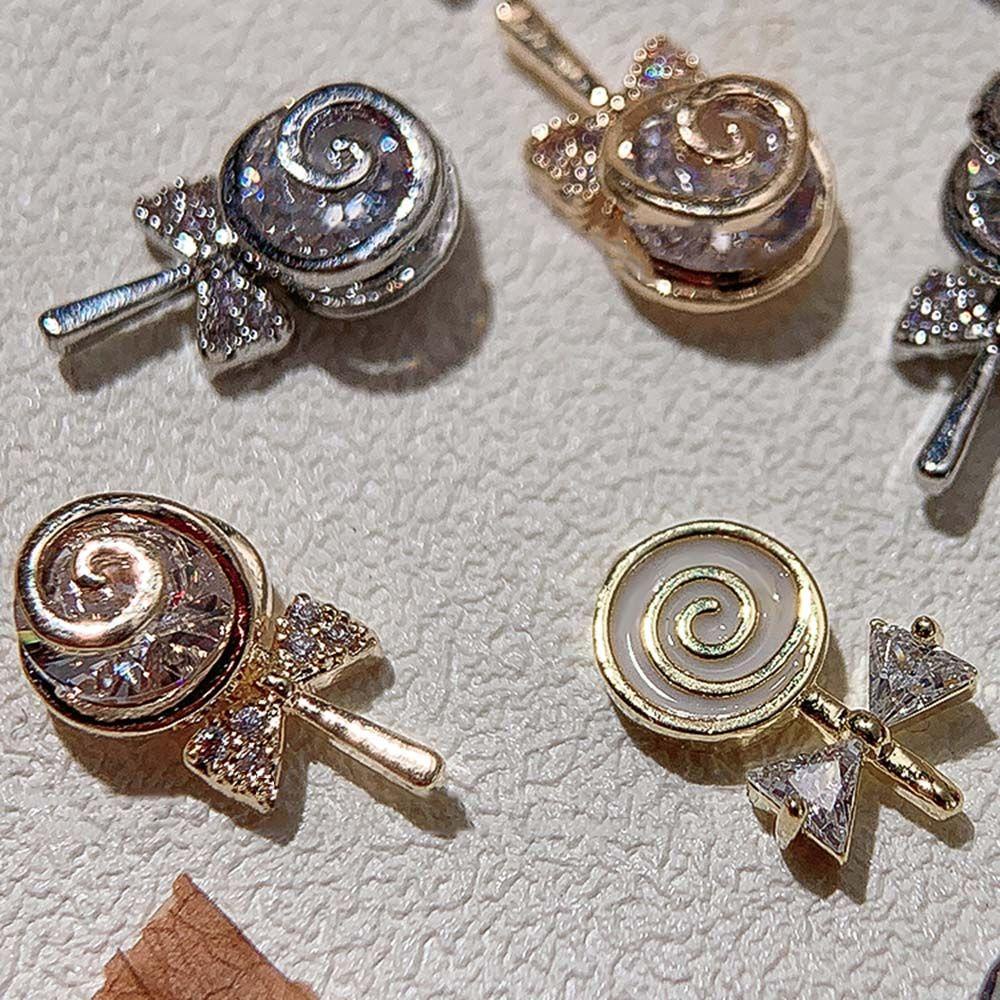 Móng Tay Giả Hình Kẹo Mút QQMALL|Phụ Kiện Trang Trí Móng Tay DIY Hình Kẹo Mút Lấp Lánh Sang Trọng