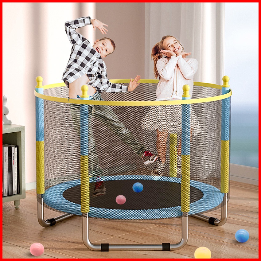 Nhà nhún lò xo cho bé chân chữ U thiết kế tinh xảo tỷ mỉ tải trọng 120kg, Lều nhún lò xo lục giác có lan can - BH 1 Năm