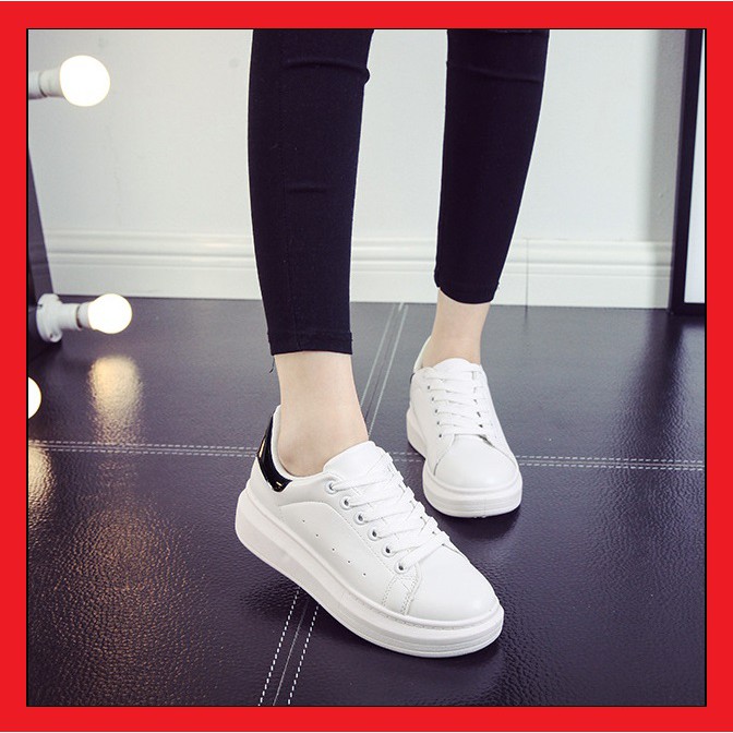 [VIDEO THẬT]giày thể thao nữ màu trắng, giày nữ trắng đế cao | BigBuy360 - bigbuy360.vn