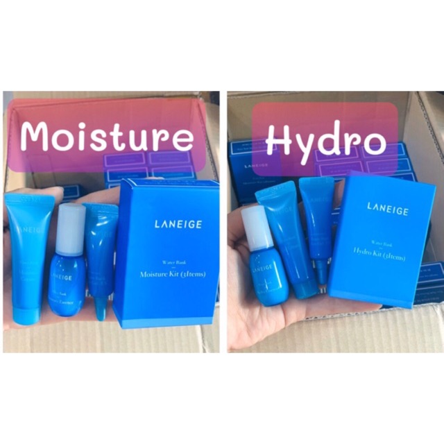 Set Dưỡng Da #Laneige Water Bank Hydro Kit, #Laneige Water Bank Moisture Kit