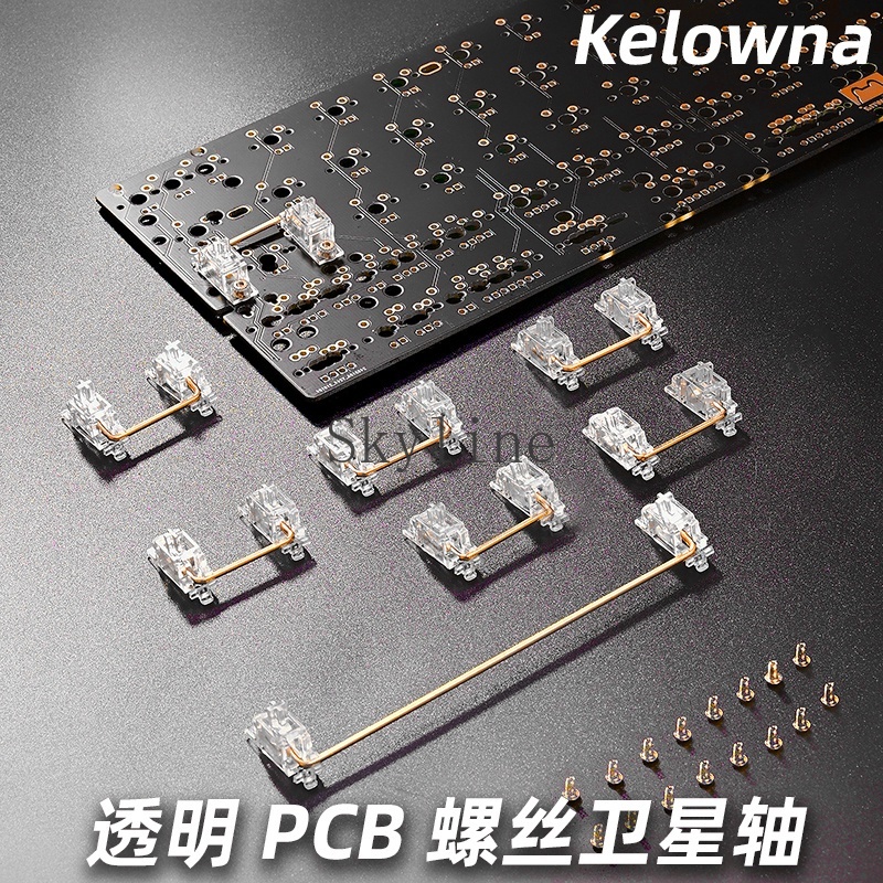 Trục Vệ Tinh Pcb Trong Suốt Mạ Vàng Tùy Chỉnh Chuyên Dụng Cho Bàn Phím Cơ