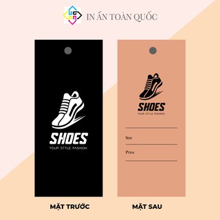 Nhãn mác tag giấy cho shop bán giày dép 100 cái