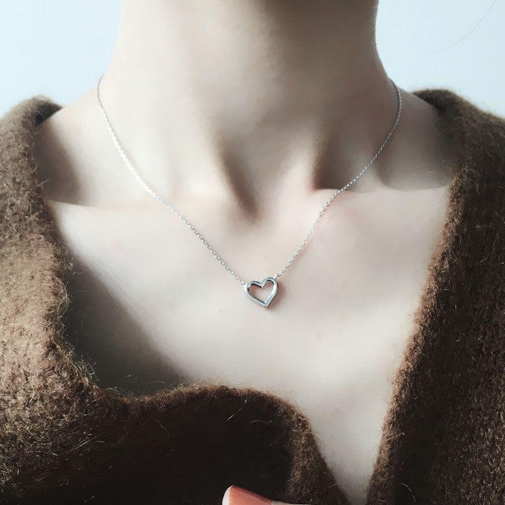 Vòng cổ Mặt Hình Trái Tim Đơn Giản Phong Cách Hàn Quốc Cho Nữ