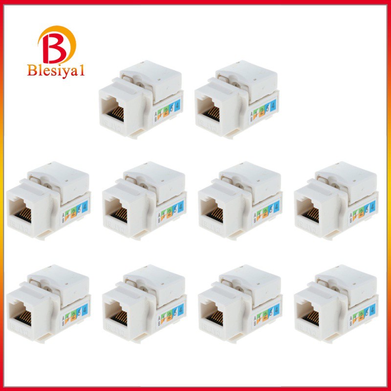 [BLESIYA1] 10x  Cat6 Keystone   Ethernet Punch Down Cat6 Network Module Adapter