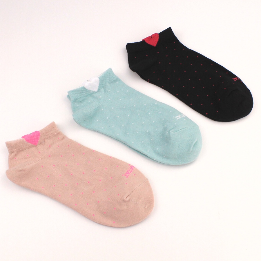 Vớ nữ cổ ngắn GOMTAT, tất nữ cổ ngắn chất liệu cotton êm mềm, đi mát - NUNGAN-VSTAR-502