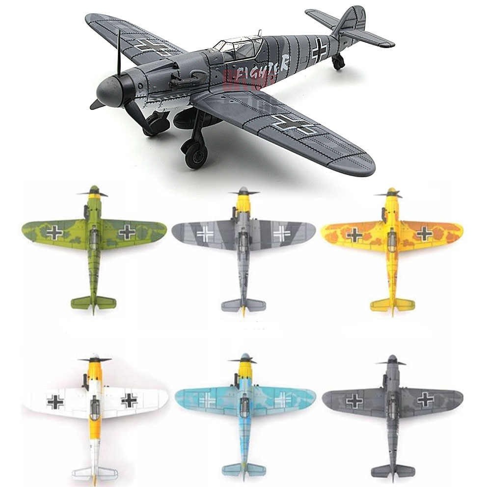 Đồ chơi mô hình máy bay tiêm kích Messerschmitt BF-109 Đức trong thế chiến 2, Mô hình lắp ráp 4D nhựa tỷ lệ 1:48