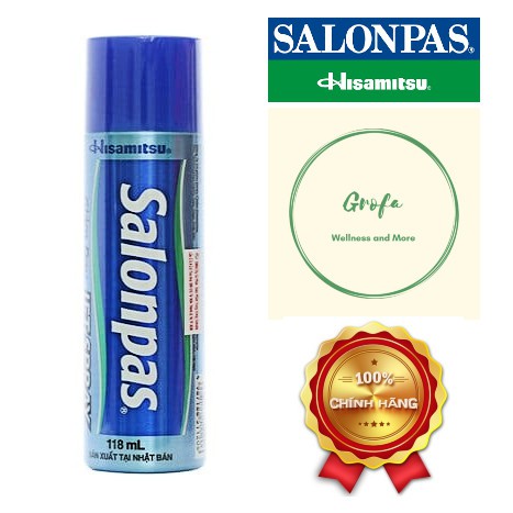 Salonpas® Jet Spray® XỊT LẠNH GIẢM ĐAU SALONPAS [118ml] - Grofa