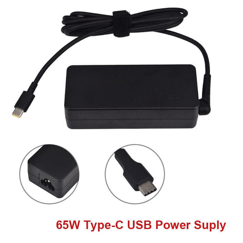 Bộ Sạc Laptop 65W USB-C Type-C AC Cho Dell Lenovo Thinkpad Yoga HP ASUS