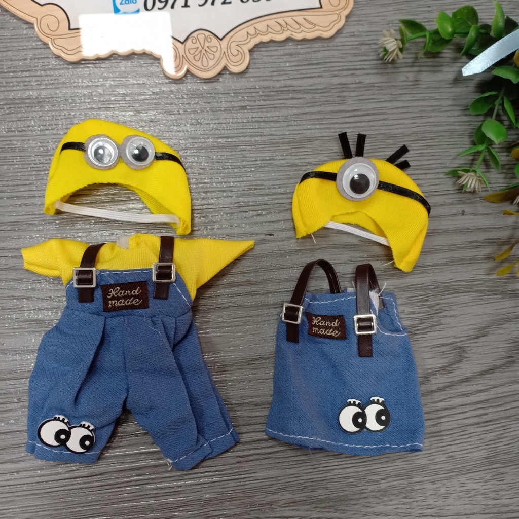 Bộ đồ đi biển ,bộ đồ thú minion,đồ đôi dễ thương cho búp bê 16cm