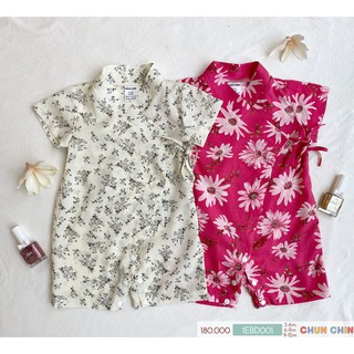 Yukata cho bé - Yukata hoa 2 màu trắng và hồng sang chảnh cho bé gái_EBD001_Chun Chin