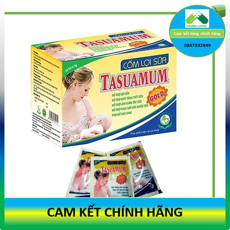 Cốm lợi sữa TASUAMUM Gold (Hộp 20 túi, 40 túi) [Tasuamom, tasumum, tasumom]