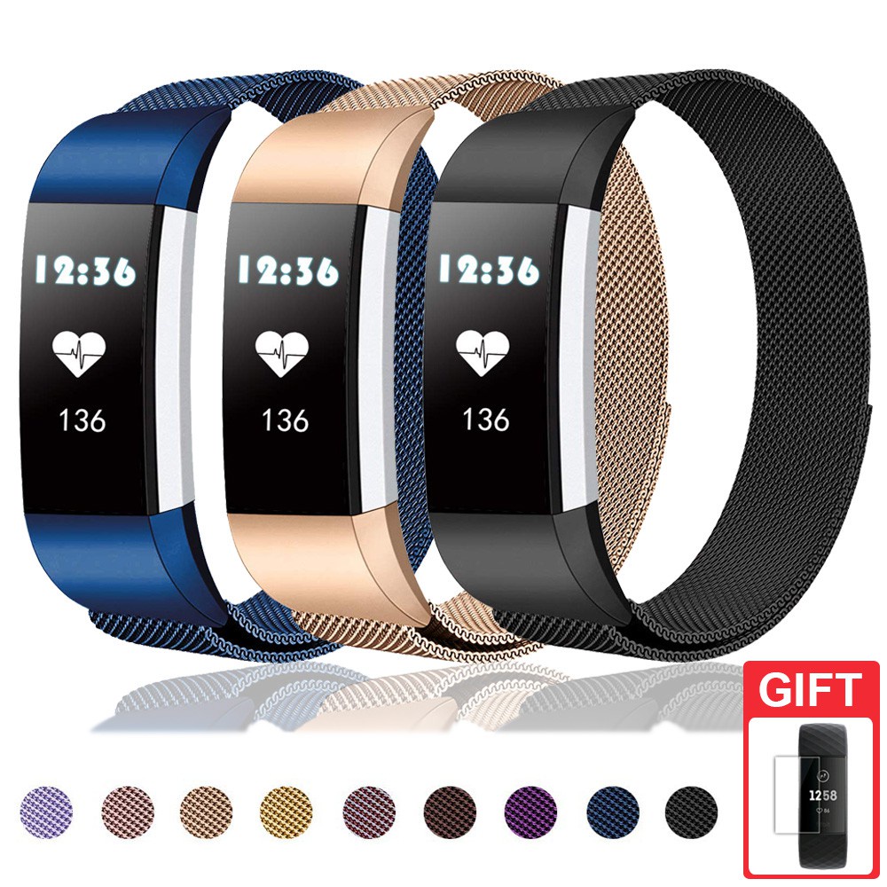 Dây Đeo Inox Milanese Cho Đồng Hồ Thông Minh Fitbit Charge 2