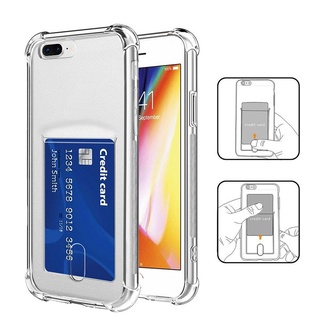Ốp lưng điện thoại bằng TPU mềm có ngăn đựng thẻ dành cho iPhone 12 11 X XR XS Max 7 8 Plus 12 Mini