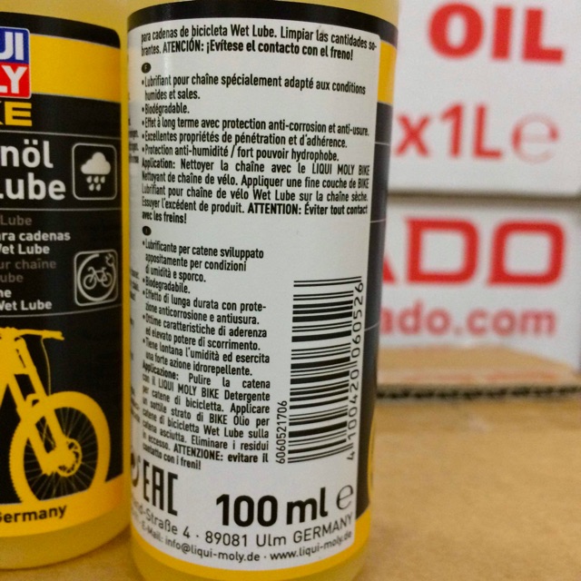 Xe Đạp - Liqui Moly Bike Chain Oil Wet Lube 6052 Dưỡng Sên Xe Đạp Dùng Khi Trời Mưa Ẩm Ướt Sương Made in Germany