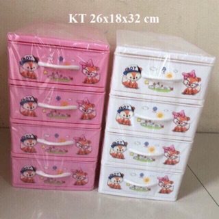 Tủ nhựa mini 4 tầng Việt Nhật ( không đựng được quần áo)