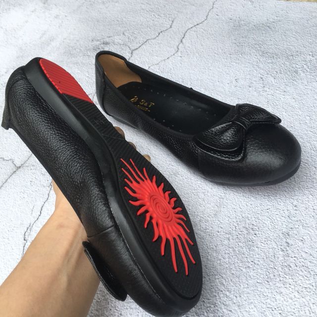 Giày nữ da bò thật đế bệt bảo hành da 1 năm | BigBuy360 - bigbuy360.vn