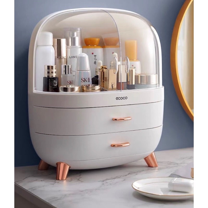 Kệ để mỹ phẩm, tủ để mỹ phẩm ecoco size to có nắp đậy
