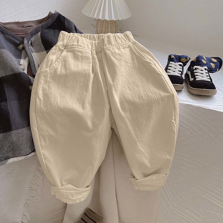 Quần dài cotton vải lanh dáng mỏng chống muỗi thời trang dành cho cả bé trai và bé gái