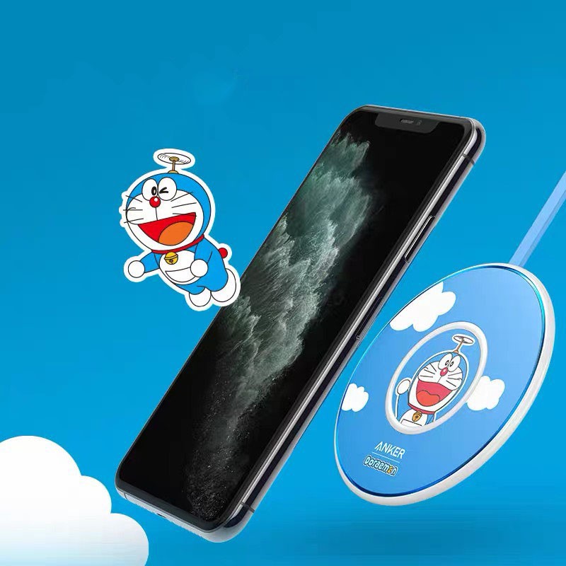 Đế sạc không dây ANKER PowerWave Pad - Mã A2532 Phiên bản Doraemon