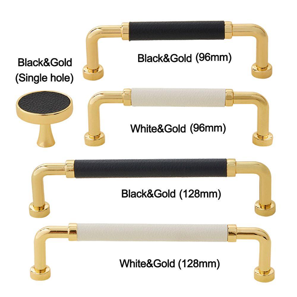 ZAIJIE24 Tay Nắm Cửa Tủ Bằng Da Và Hợp Kim Kẽm Chất Lượng Cao