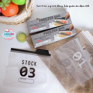 Set 9 túi zip đựng thực phẩm, bảo quản thực phẩm ăn dặm
