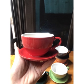 Combo 10 bộ cốc đĩa cafe capuchino đủ màu