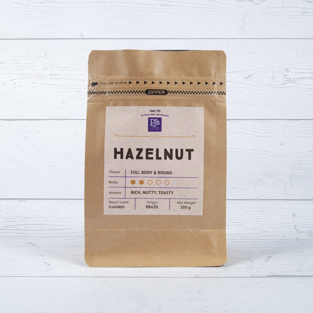 Cà phê hạt Arabica cao cấp, nhập khẩu Mỹ của PJ’s Coffee, không đường, vị Hazelnut đậm đà - 150gram/ 454gram