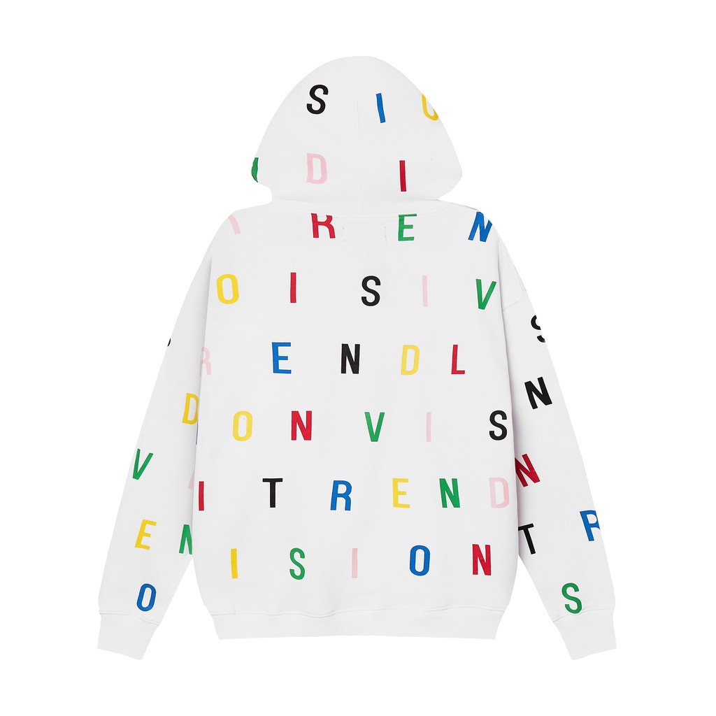 Áo hoodie chữ overprinted trắng | BigBuy360 - bigbuy360.vn