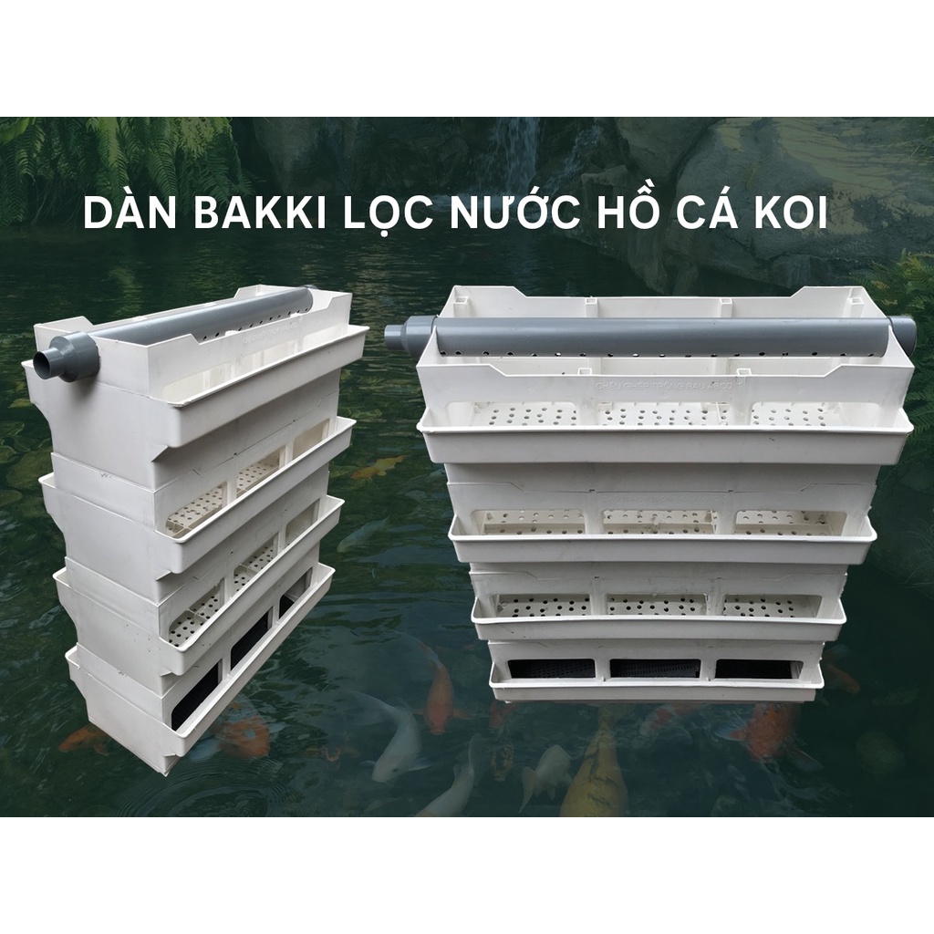 Bộ khay baki lọc dàn mưa cho hồ koi