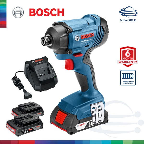 Máy vặn vít dùng pin Bosch GDR 180-LI, 18V Li-ion, 2.0Ah, 160Nm, 1.37kg