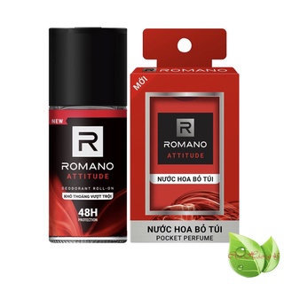 Romano: Combo Lăn khử mùi Romano Attitude + Nước hoa bỏ túi 18ml