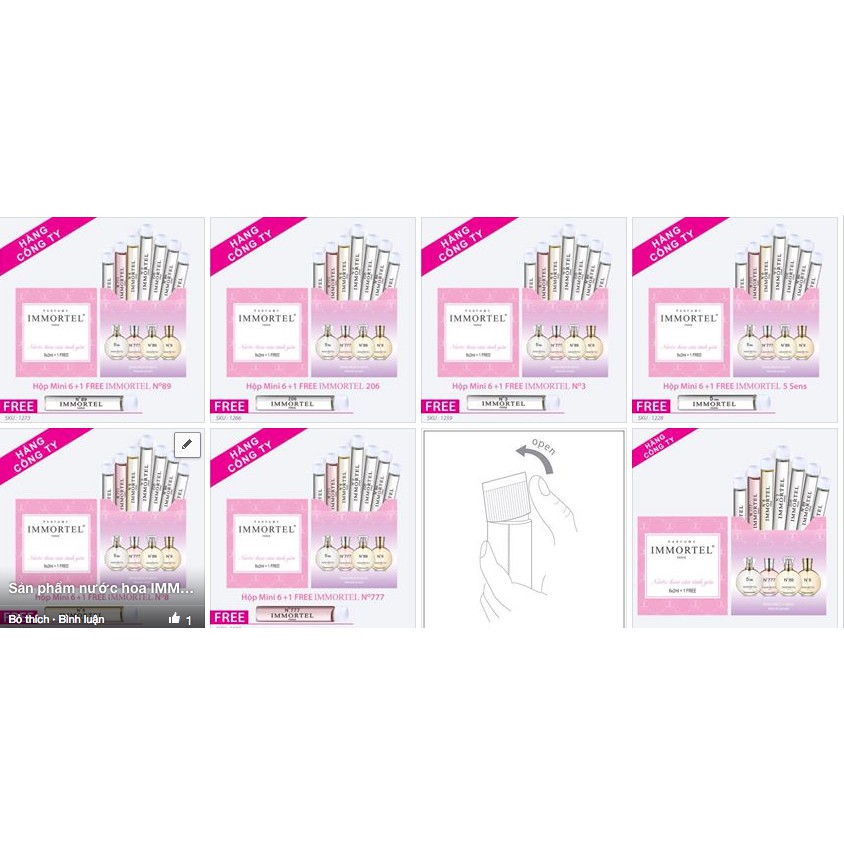 Bộ Nước Hoa Mini 6+1 Free_SKU:1242  (5sens.No777.No8.No3.206.No89)+No8 | BigBuy360 - bigbuy360.vn