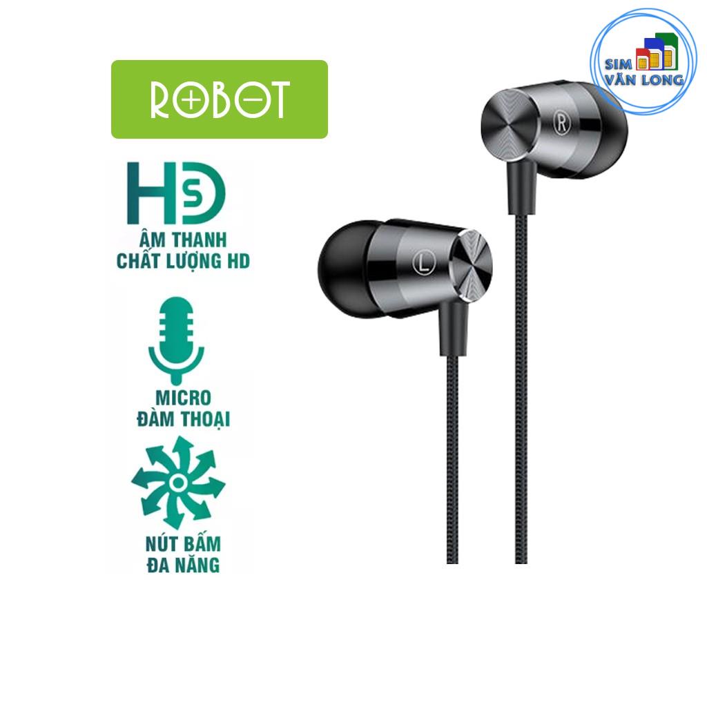 Tai Nghe Có Dây ROBOT RE101S Nghe Nhạc Đàm Thoại Cổng Kết Nối 3.5mm - Dây Chống Rối