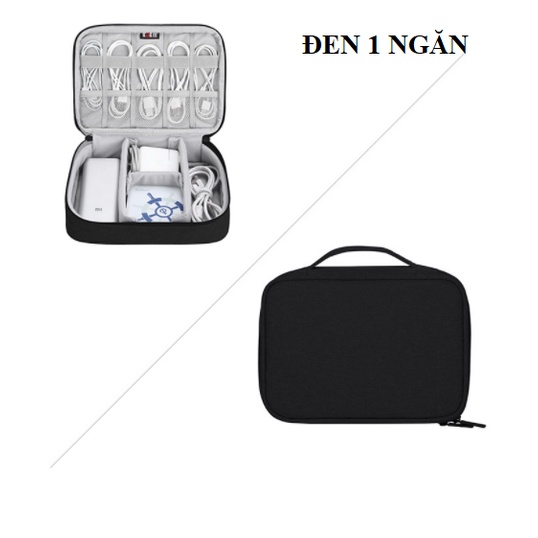 Túi đựng phụ kiện BUBM chuyên dụng đựng bộ sạc macbook, dây cáp sạc, pin dự phòng cao cấp.