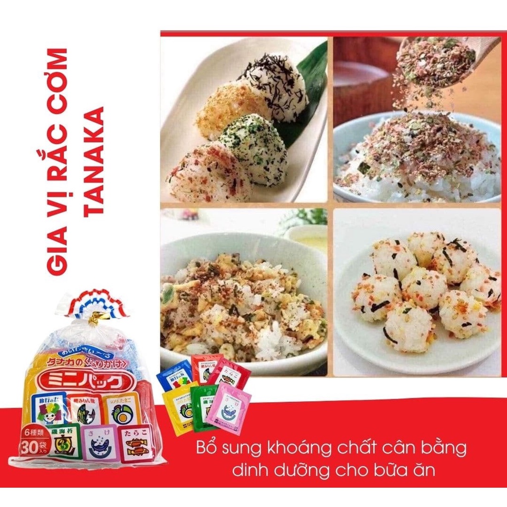 Gia vị rắc cơm cho bé ăn dặm Furikake Nhật Bản 30 gói - T4/2024
