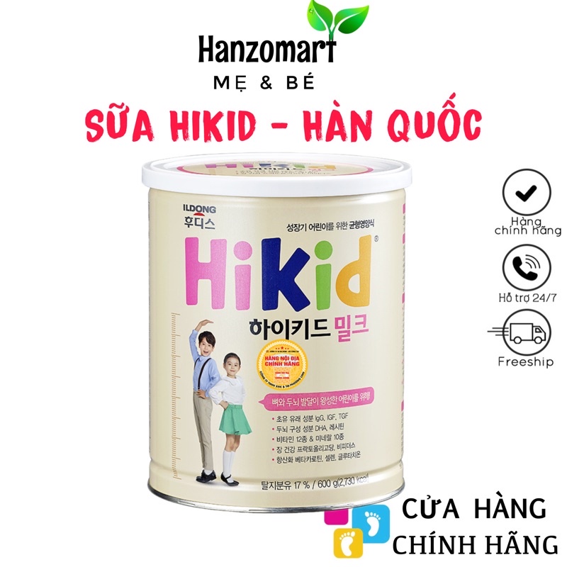 Sữa Hikid Vani, Socola, Premium, Dê tăng chiều cao đủ vị 600-650g Date mới