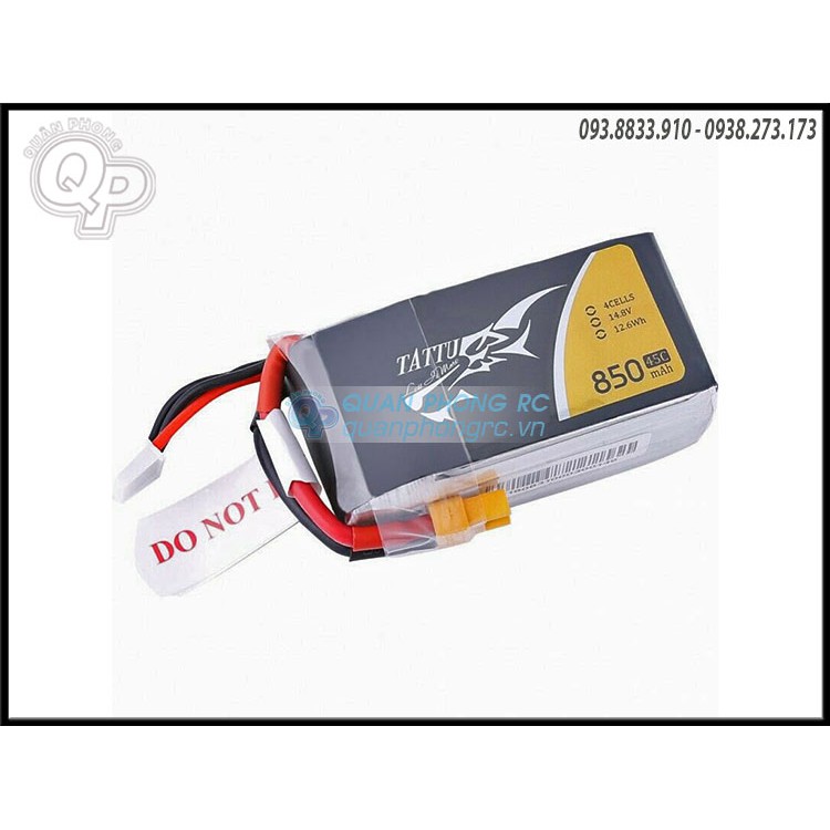 Pin Tattu 14.8V - 850mAh jack xt30 75C